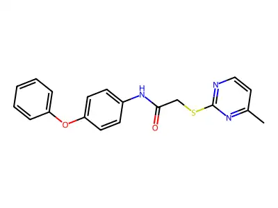 2-[(4-methylpyrimidin-2-yl)sulfanyl]-N-(4-phenoxyphenyl)acetamide structure