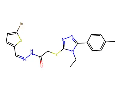C18H18BrN5OS2 structure