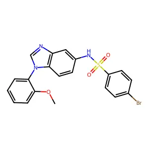 4-bromo-N-[1-(2-methoxyphenyl)-1H-benzimidazol-5-yl]benzenesulfonamide structure