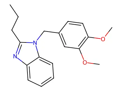 1-[(3,4-Dimethoxyphenyl)methyl]-2-propylbenzimidazole structure