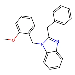 2-Benzyl-1-[(2-methoxyphenyl)methyl]benzimidazole structure