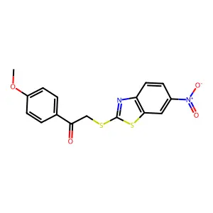 1-(4-Methoxyphenyl)-2-[(6-nitro-1,3-benzothiazol-2-yl)sulfanyl]ethanone structure