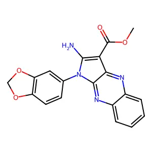 methyl 2-amino-1-(1,3-benzodioxol-5-yl)-1H-pyrrolo[2,3-b]quinoxaline-3-carboxylate structure