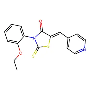 (Z)-3-(2-ethoxyphenyl)-5-(pyridin-4-ylmethylene)-2-thioxothiazolidin-4-one structure