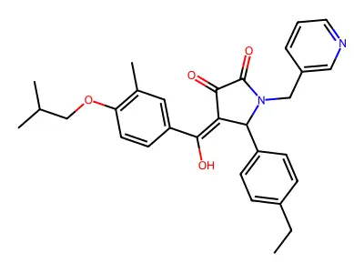5-(4-ethylphenyl)-3-hydroxy-4-[3-methyl-4-(2-methylpropoxy)benzoyl]-1-[(pyridin-3-yl)methyl]-2,5-dihydro-1H-pyrrol-2-one structure