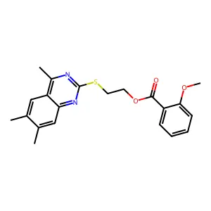 2-[(4,6,7-Trimethylquinazolin-2-yl)sulfanyl]ethyl 2-methoxybenzoate structure