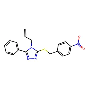 3-[(4-Nitrophenyl)methylsulfanyl]-5-phenyl-4-prop-2-enyl-1,2,4-triazole structure