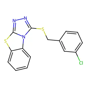 3-[(3-Chlorobenzyl)sulfanyl][1,2,4]triazolo[3,4-b][1,3]benzothiazole structure