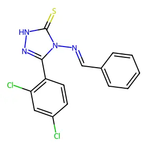 5-(2,4-dichlorophenyl)-4-[(phenylmethylidene)amino]-4H-1,2,4-triazole-3-thiol structure