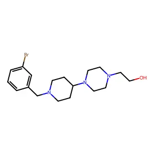 2-[4-[1-[(3-Bromophenyl)methyl]piperidin-4-yl]piperazin-1-yl]ethanol structure