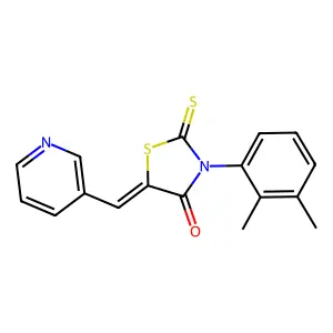 (Z)-3-(2,3-dimethylphenyl)-5-(pyridin-3-ylmethylene)-2-thioxothiazolidin-4-one structure
