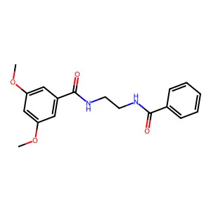 N-(2-benzamidoethyl)-3,5-dimethoxybenzamide structure