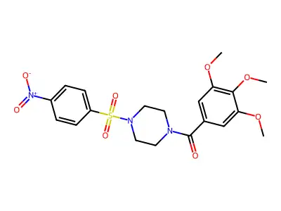[4-(4-Nitrophenyl)sulfonylpiperazin-1-yl]-(3,4,5-trimethoxyphenyl)methanone structure