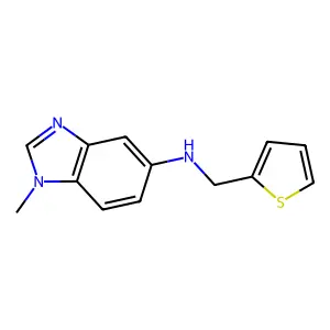 1-methyl-N-(thiophen-2-ylmethyl)benzimidazol-5-amine structure