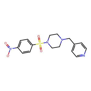 1-(4-Nitrophenyl)sulfonyl-4-(pyridin-4-ylmethyl)piperazine structure