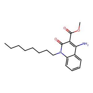 Methyl 4-amino-1-octyl-2-oxoquinoline-3-carboxylate structure