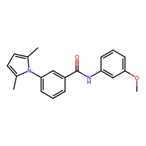 3-(2,5-dimethyl-1H-pyrrol-1-yl)-N-(3-methoxyphenyl)benzamide structure
