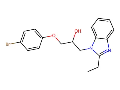 1-(4-Bromophenoxy)-3-(2-ethylbenzimidazol-1-yl)propan-2-ol structure