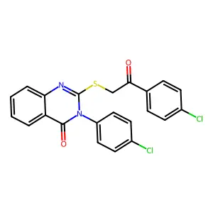 3-(4-Chlorophenyl)-2-[2-(4-chlorophenyl)-2-oxoethyl]sulfanylquinazolin-4-one structure
