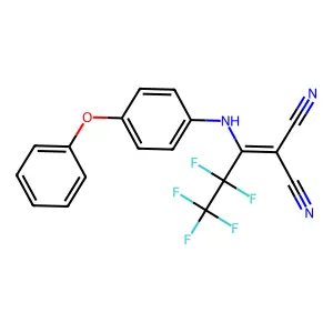 2-[2,2,3,3,3-Pentafluoro-1-(4-phenoxy-phenylamino)-propylidene]-malononitrile structure
