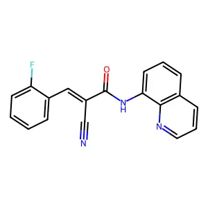 (Z)-2-cyano-3-(2-fluorophenyl)-N-(quinolin-8-yl)acrylamide structure