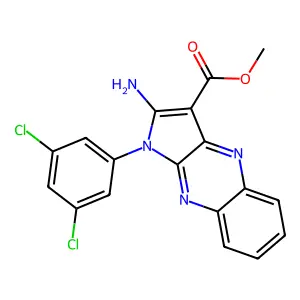 methyl 2-amino-1-(3,5-dichlorophenyl)-1H-pyrrolo[2,3-b]quinoxaline-3-carboxylate structure