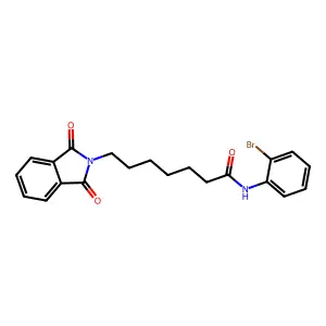 N-(2-bromophenyl)-7-(1,3-dioxoisoindol-2-yl)heptanamide structure