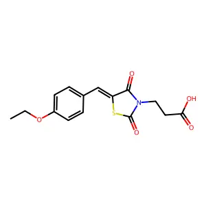 3-[5-(4-Ethoxybenzylidene)-2,4-dioxo-1,3-thiazolidin-3-yl]propanoic acid structure