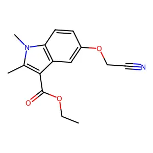 ethyl 5-(cyanomethoxy)-1,2-dimethyl-1H-indole-3-carboxylate structure