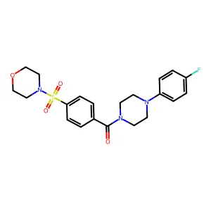 [4-(4-Fluorophenyl)piperazin-1-yl][4-(morpholin-4-ylsulfonyl)phenyl]methanone structure