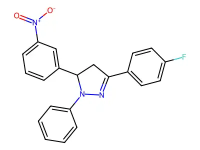 5-(4-Fluorophenyl)-3-(3-nitrophenyl)-2-phenyl-3,4-dihydropyrazole structure