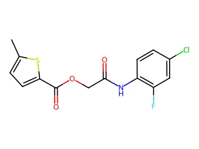 [2-(4-Chloro-2-fluoroanilino)-2-oxoethyl] 5-methylthiophene-2-carboxylate structure