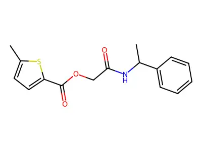 [(1-Phenylethyl)carbamoyl]methyl 5-methylthiophene-2-carboxylate structure