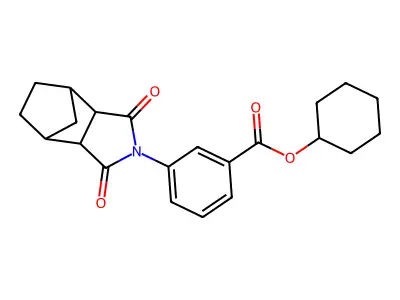 cyclohexyl 3-(1,3-dioxooctahydro-2H-4,7-methanoisoindol-2-yl)benzoate structure