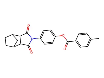 4-(1,3-dioxooctahydro-2H-4,7-methanoisoindol-2-yl)phenyl 4-methylbenzoate structure