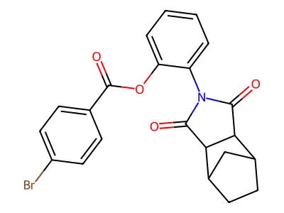 2-(1,3-dioxooctahydro-2H-4,7-methanoisoindol-2-yl)phenyl 4-bromobenzoate structure