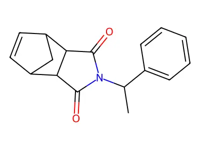 2-(1-phenylethyl)-3a,4,7,7a-tetrahydro-1H-4,7-methanoisoindole-1,3(2H)-dione structure