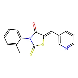 3-(2-Methylphenyl)-5-(3-pyridylmethylene)-2-thioxo-1,3-thiazolidin-4-one structure