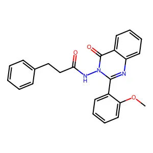 N-[2-(2-methoxyphenyl)-4-oxoquinazolin-3(4H)-yl]-3-phenylpropanamide structure