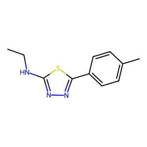 N-Ethyl-5-(p-tolyl)-1,3,4-thiadiazol-2-amine structure