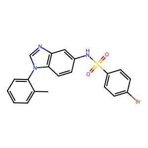 4-bromo-N-[1-(2-methylphenyl)benzimidazol-5-yl]benzenesulfonamide structure