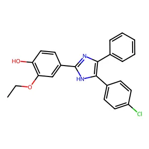 4-(4-(4-chlorophenyl)-5-phenyl-1H-imidazol-2-yl)-2-ethoxyphenol structure