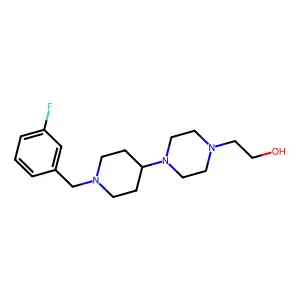 2-{4-[1-(3-Fluorobenzyl)piperidin-4-yl]piperazin-1-yl}ethanol structure