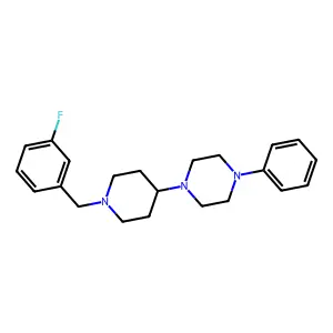 1-[1-(3-Fluorobenzyl)piperidin-4-yl]-4-phenylpiperazine structure