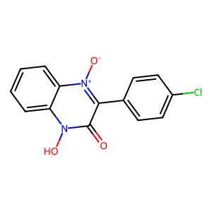3-(4-Chlorophenyl)-1-hydroxy-4-oxidoquinoxalin-4-ium-2-one structure