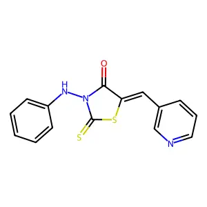 3-(Phenylamino)-5-(3-pyridylmethylene)-2-thioxo-1,3-thiazolidin-4-one structure