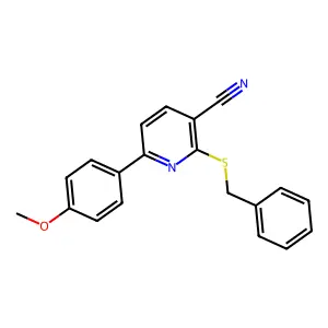 2-Benzylsulfanyl-6-(4-methoxyphenyl)pyridine-3-carbonitrile structure