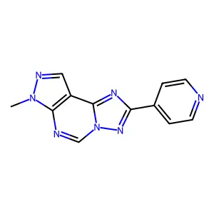 7-methyl-2-(pyridin-4-yl)-7H-pyrazolo[4,3-e][1,2,4]triazolo[1,5-c]pyrimidine structure