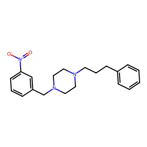1-[(3-Nitrophenyl)methyl]-4-(3-phenylpropyl)piperazine structure