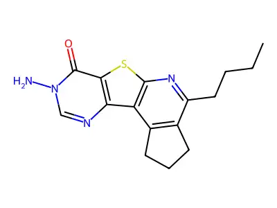 8-amino-4-butyl-2,3-dihydro-1H-cyclopenta[4',5']pyrido[3',2':4,5]thieno[3,2-d]pyrimidin-7(8H)-one structure